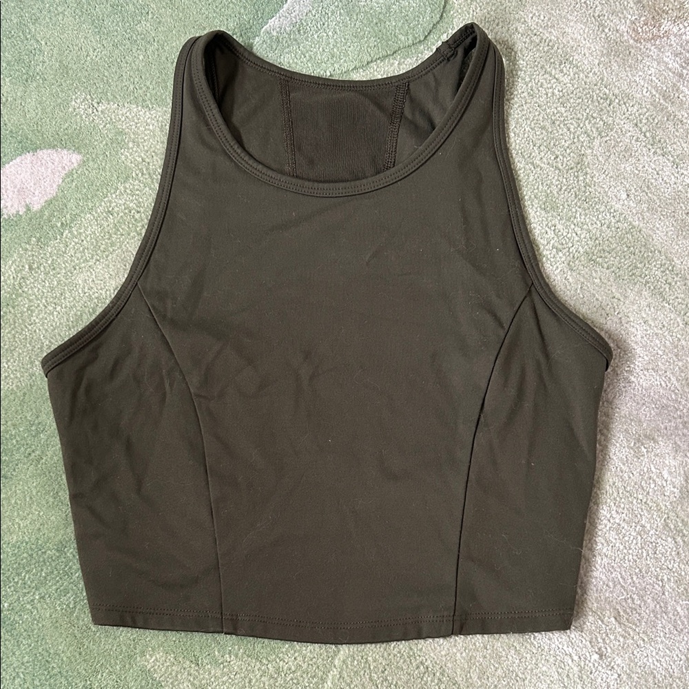 All in Motion Dark Green Women's Crop Top